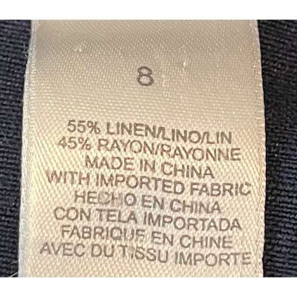 EMMA JAMES BLAZER JACKET, WOMENS, 8, NAVY BLUE, FRONT BUTTON, 3/4 CUFFED SLEEVES - Picture 11 of 12